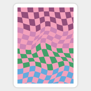 Colorful Checkerboard Pattern 4 Sticker